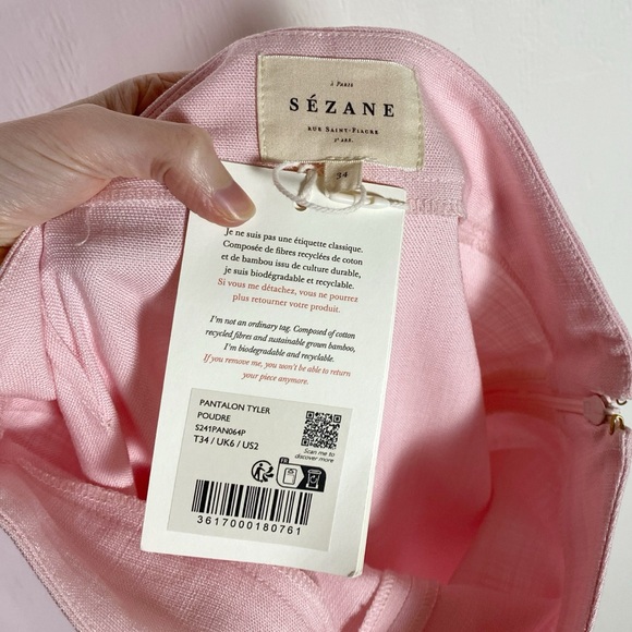 Sezane Tyler Trousers Pink - Picture 6 of 7
